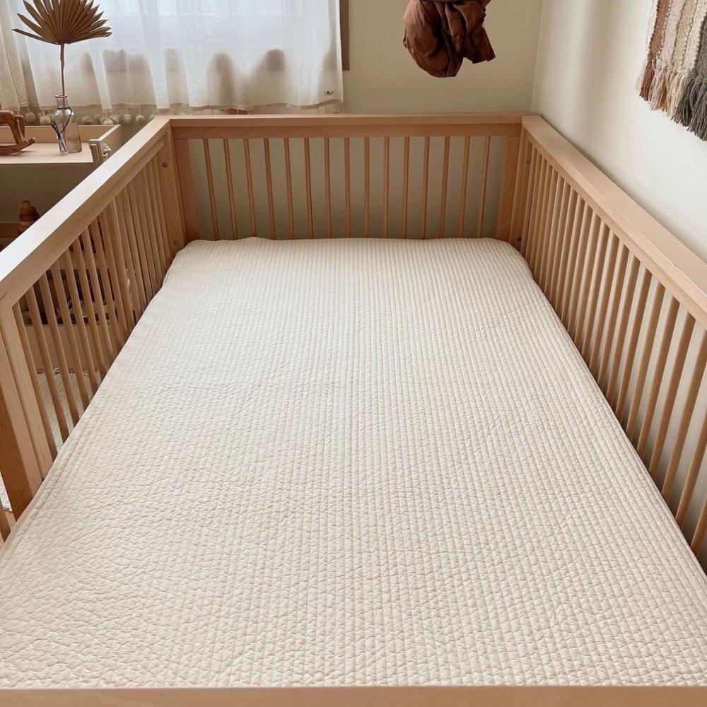 올포홈 아기 침대패드 고밀도 100수 누빔 슈퍼싱글 밴딩없음 무형광 유아 면 패드