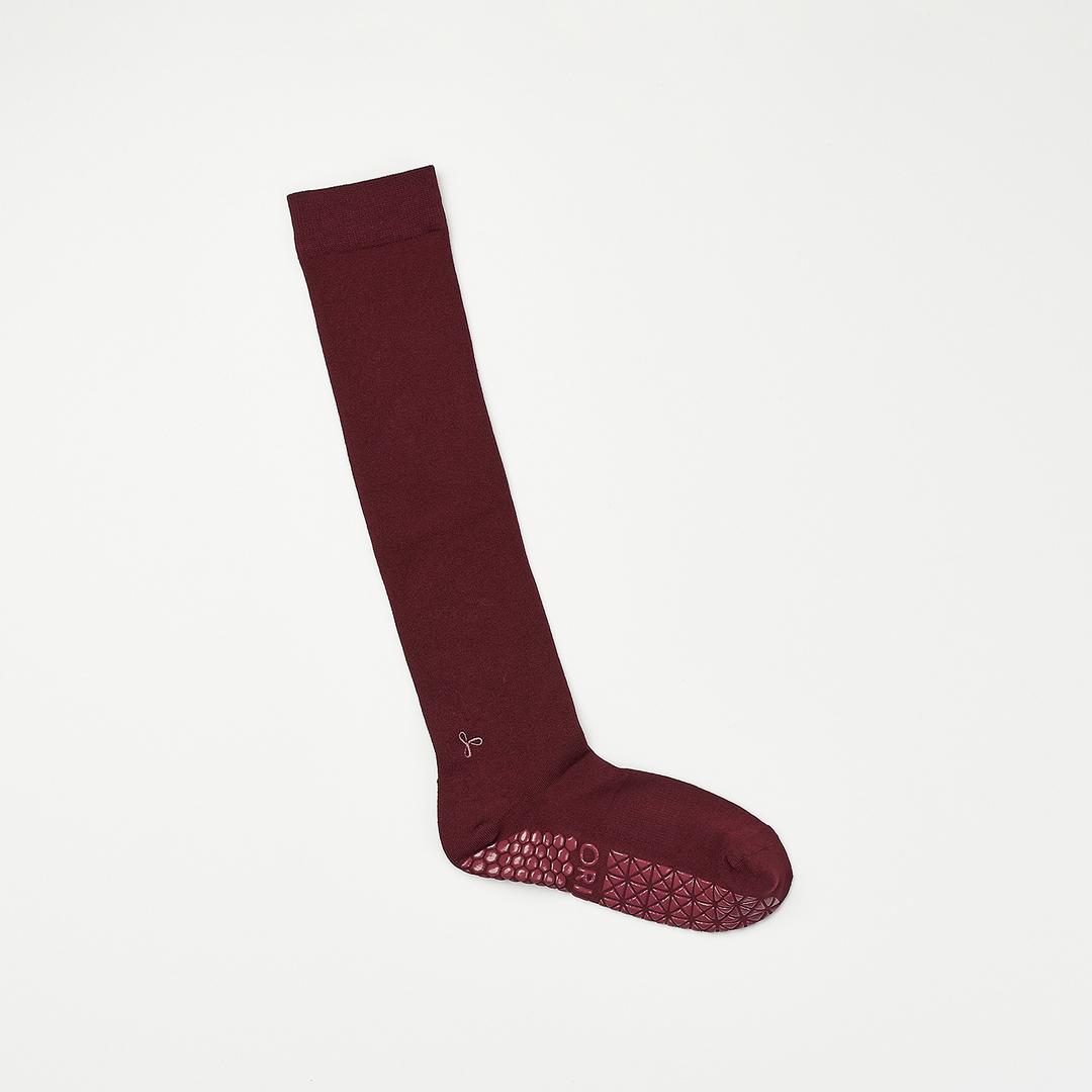논슬립 니삭스 (Burgundy)