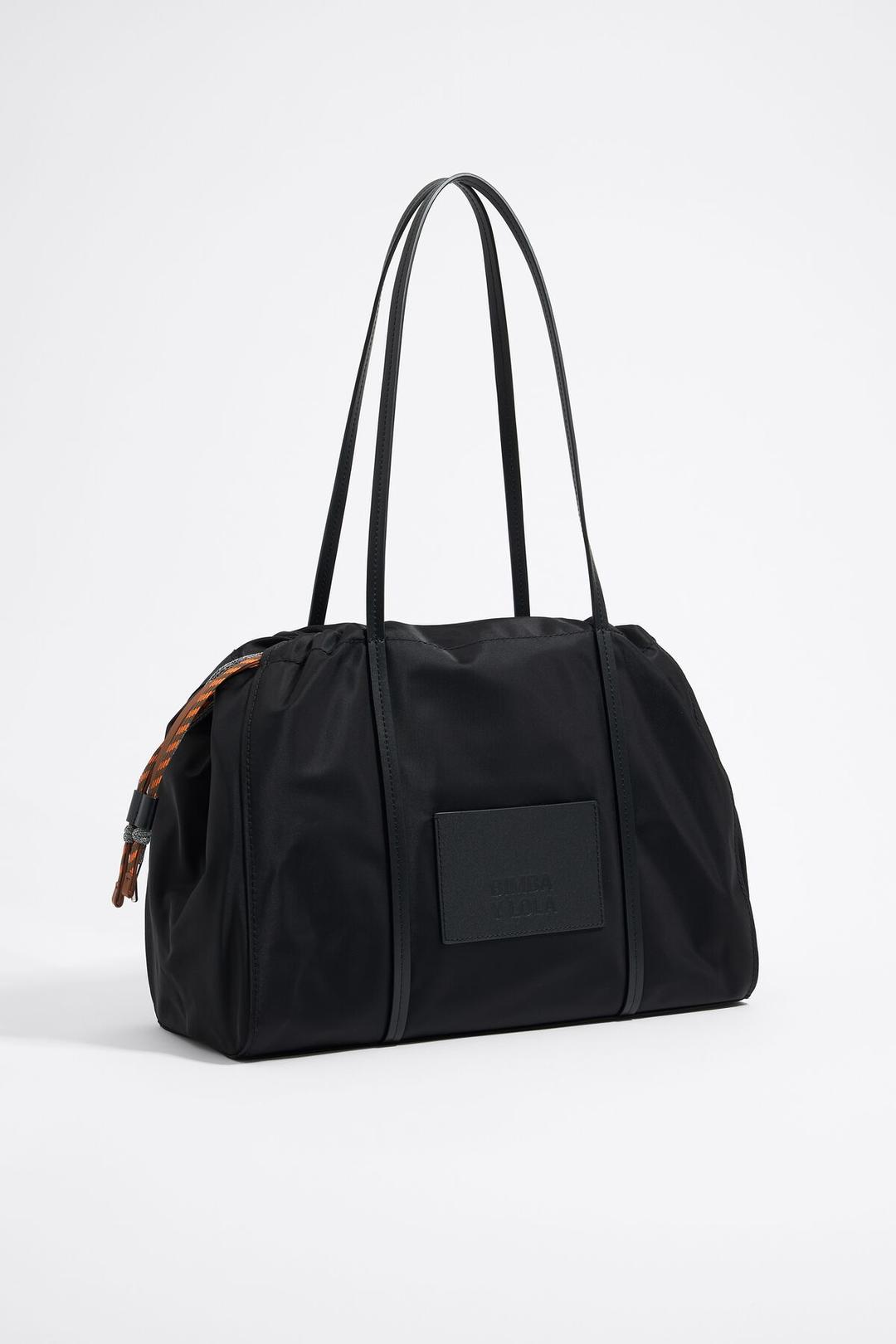 Bolso shopper grande nylon negro
