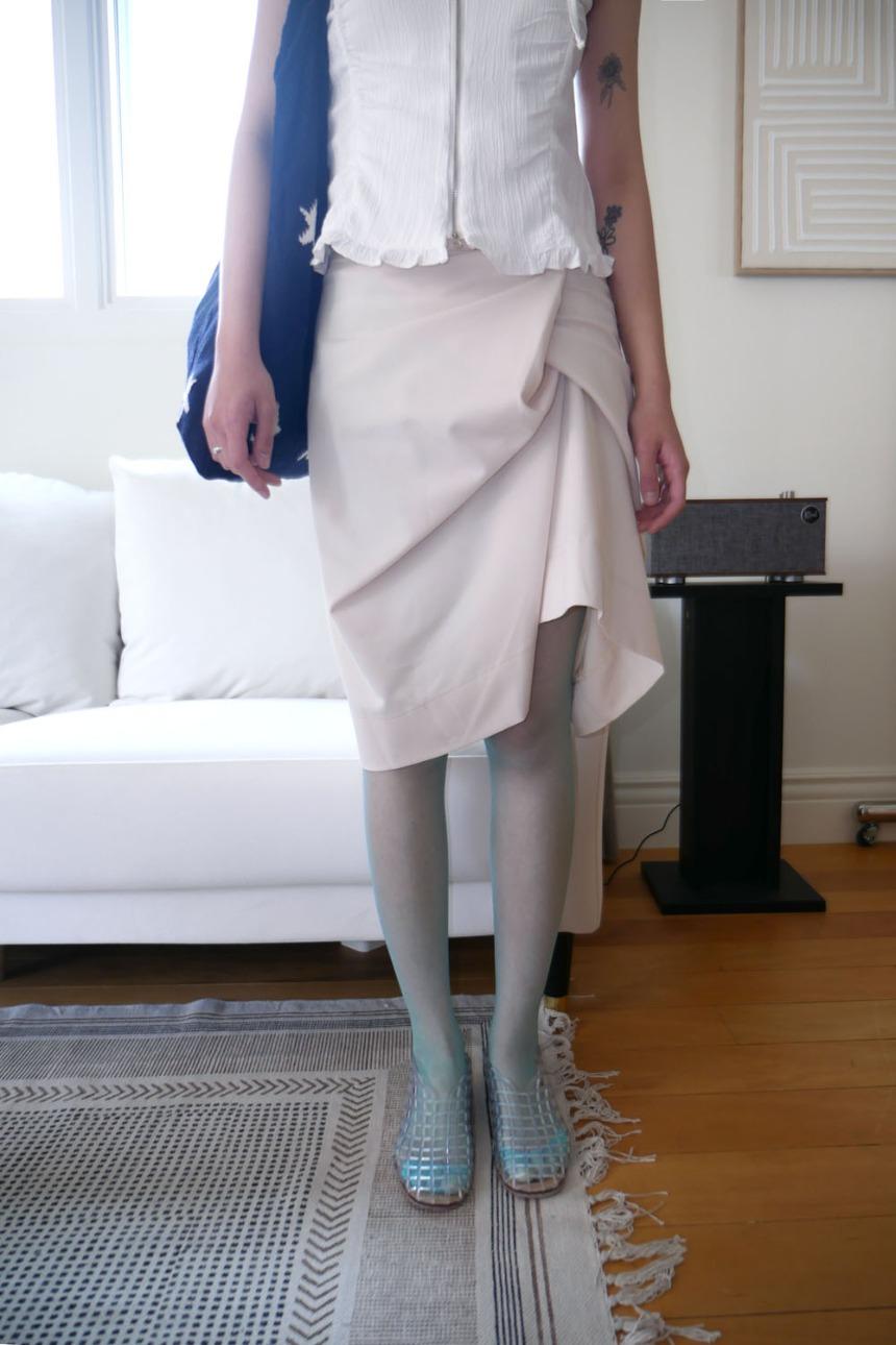 asy drape midi skirt (2color)