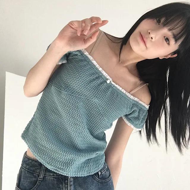 (신상할인)Flower lace knit wear 2color