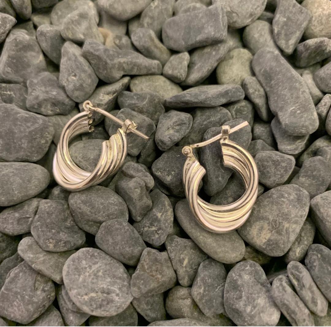 Mexico three layered hoop earring