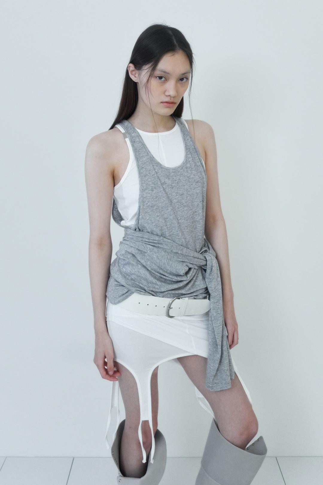 [EXCLUSIVE] 2WAY LAYERED LONG TOP / GRAY