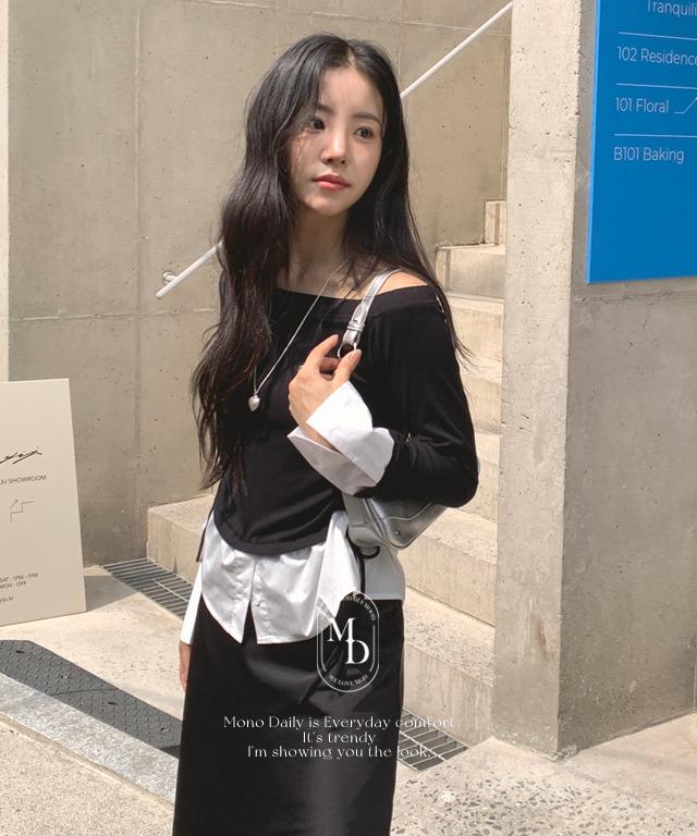 주문폭주 (단독진행) 랜더 셔츠 레이어드 티셔츠 (일체형)