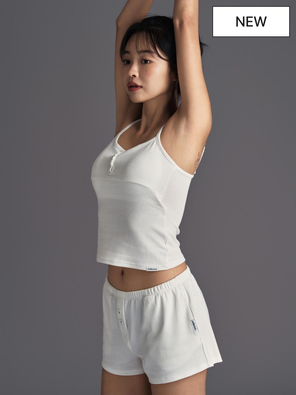 [2종 PACK] 에센셜 버튼 브라탑&숏팬츠