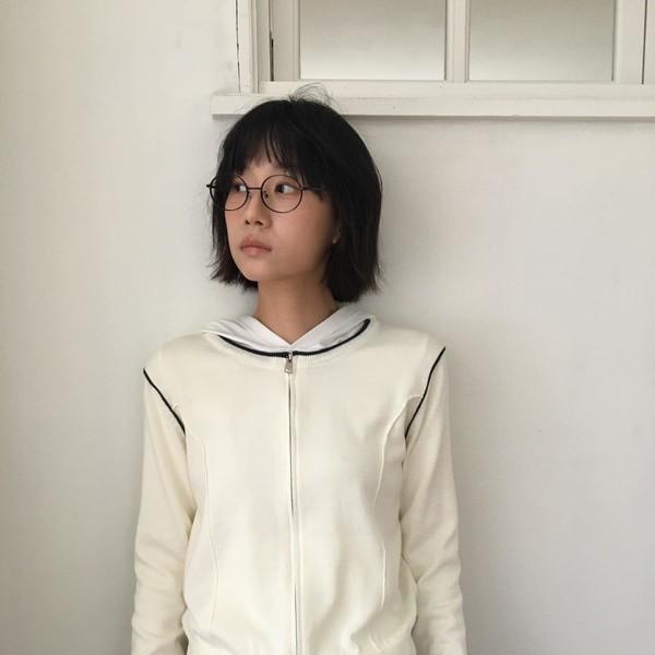 line zip-up knit (2 color)