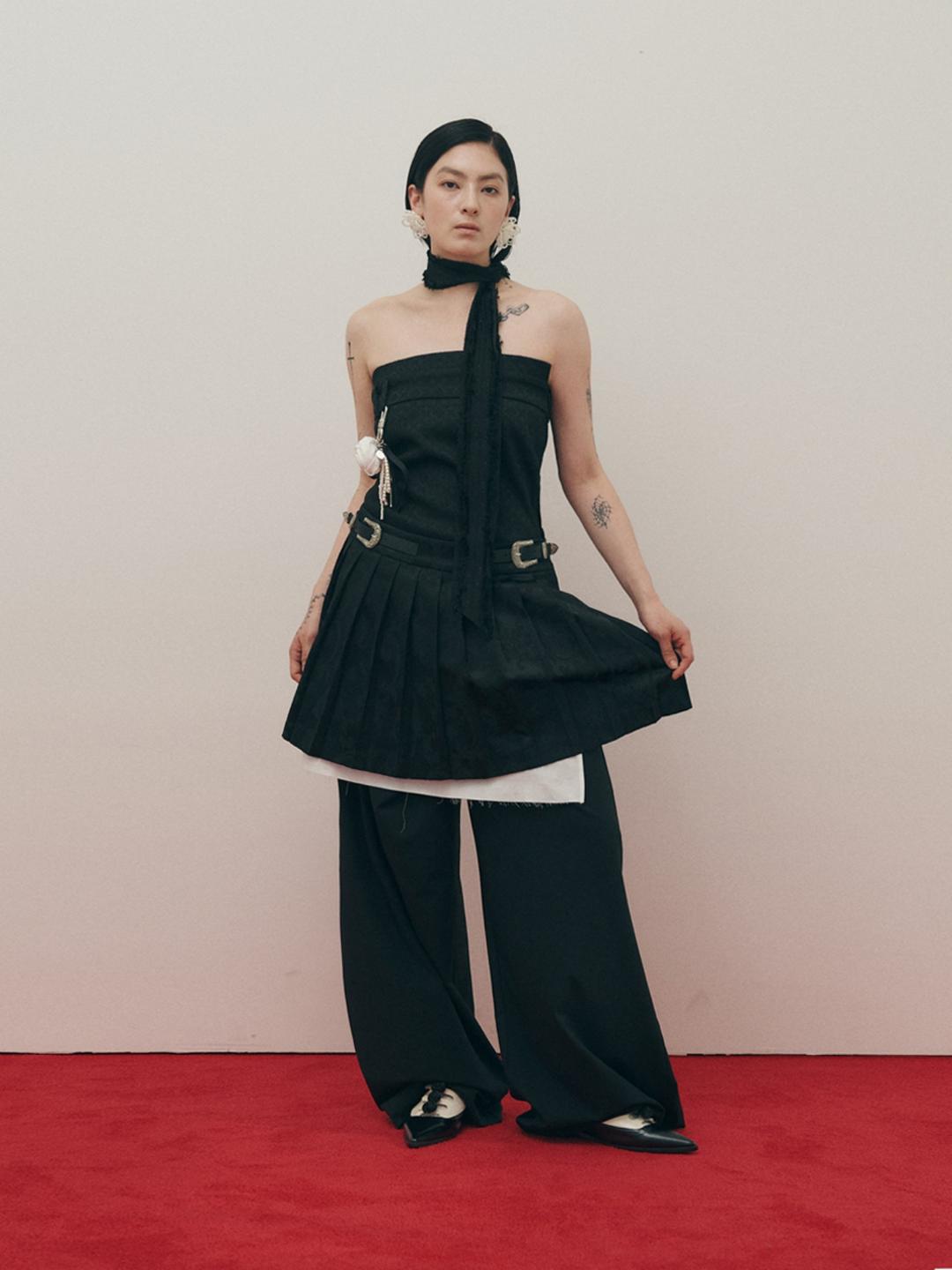 Jacquard Layered Skirt