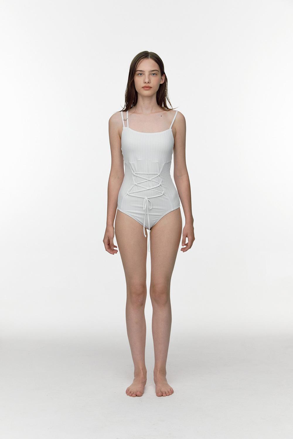 SOFT EYELET SWIMSUIT [WHITE]