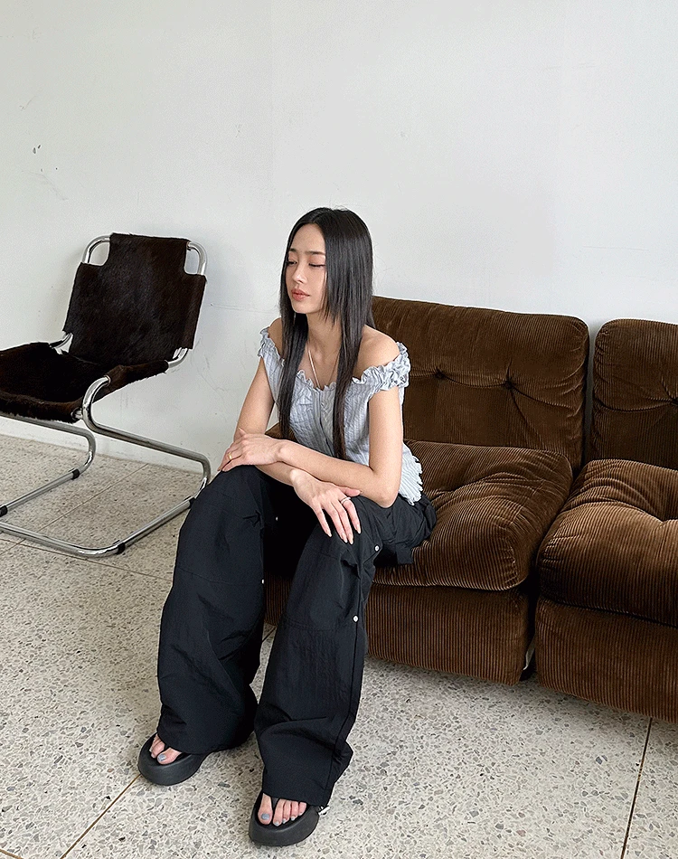 (UNISEX) 나일론 리벳 카펜더 팬츠
