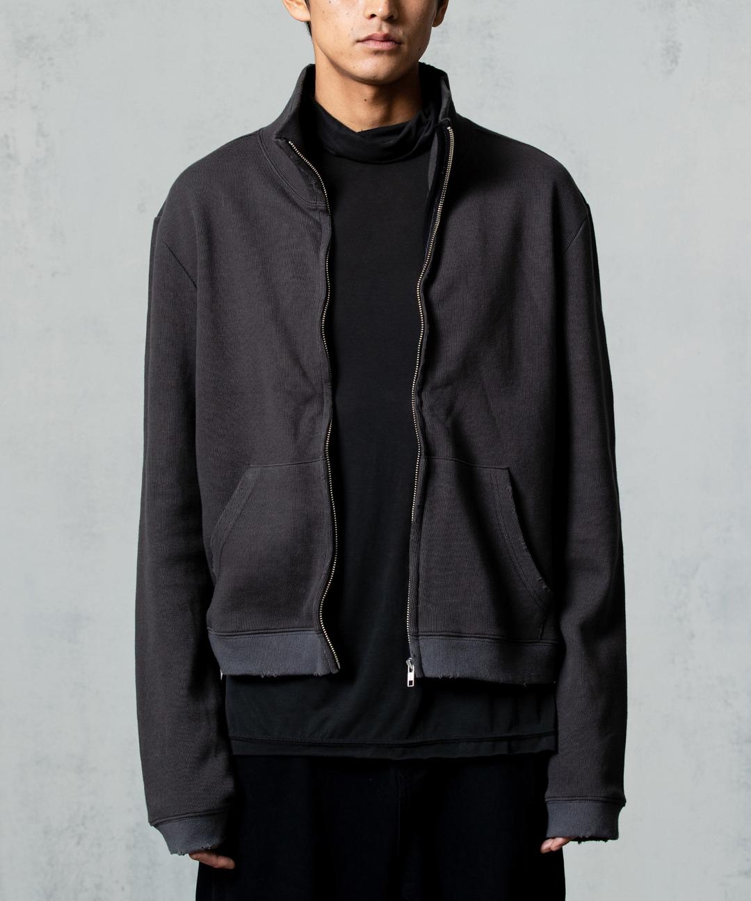 Refined Puckering Crop Jersey_Refined Charcoal