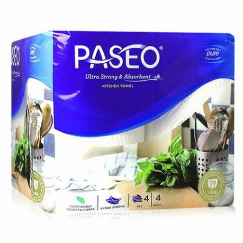 파세오(PASEO) 프리미엄 키친타올 4겹 130매 (4롤) *1팩