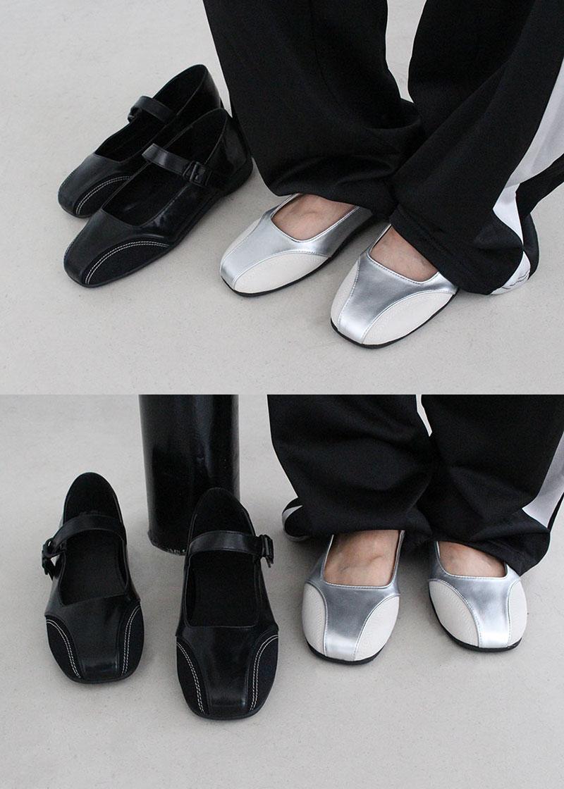 STITCH MARY JANE SHOES (2color)