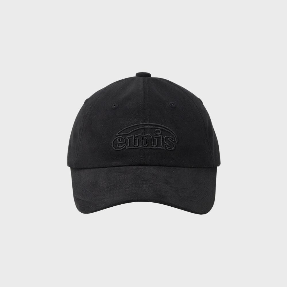 COTTON BRUSHED BALL CAP-BLACK