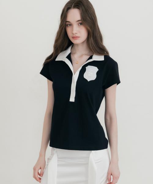 (W) 25루트 폴로 티셔츠 블랙