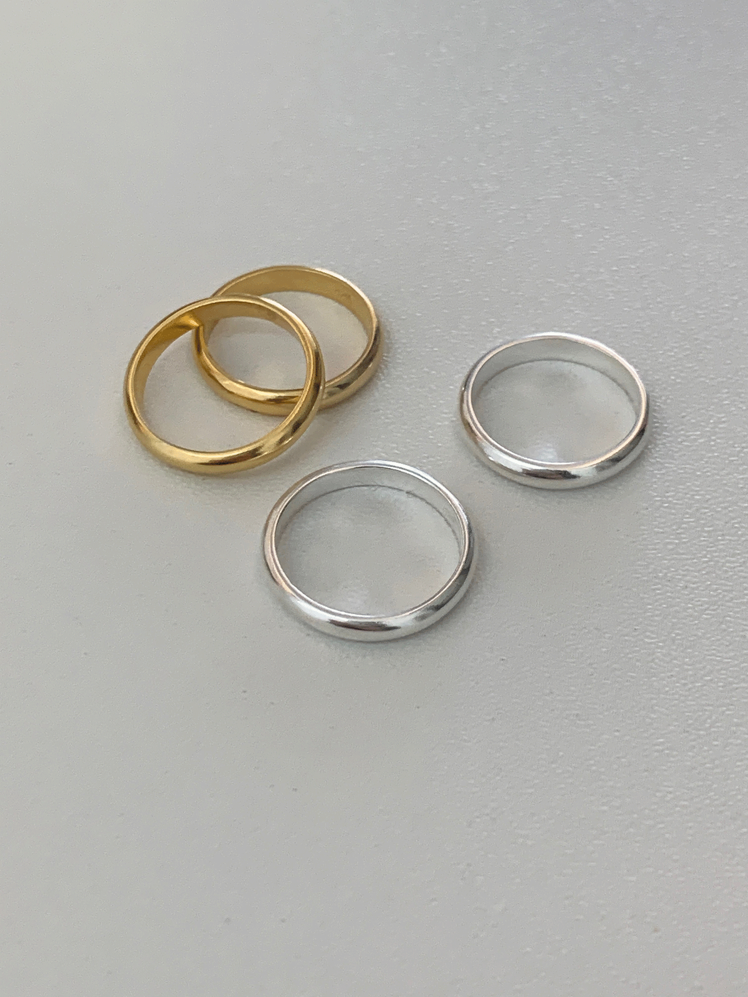 [silver925] simple layered ring (2color)