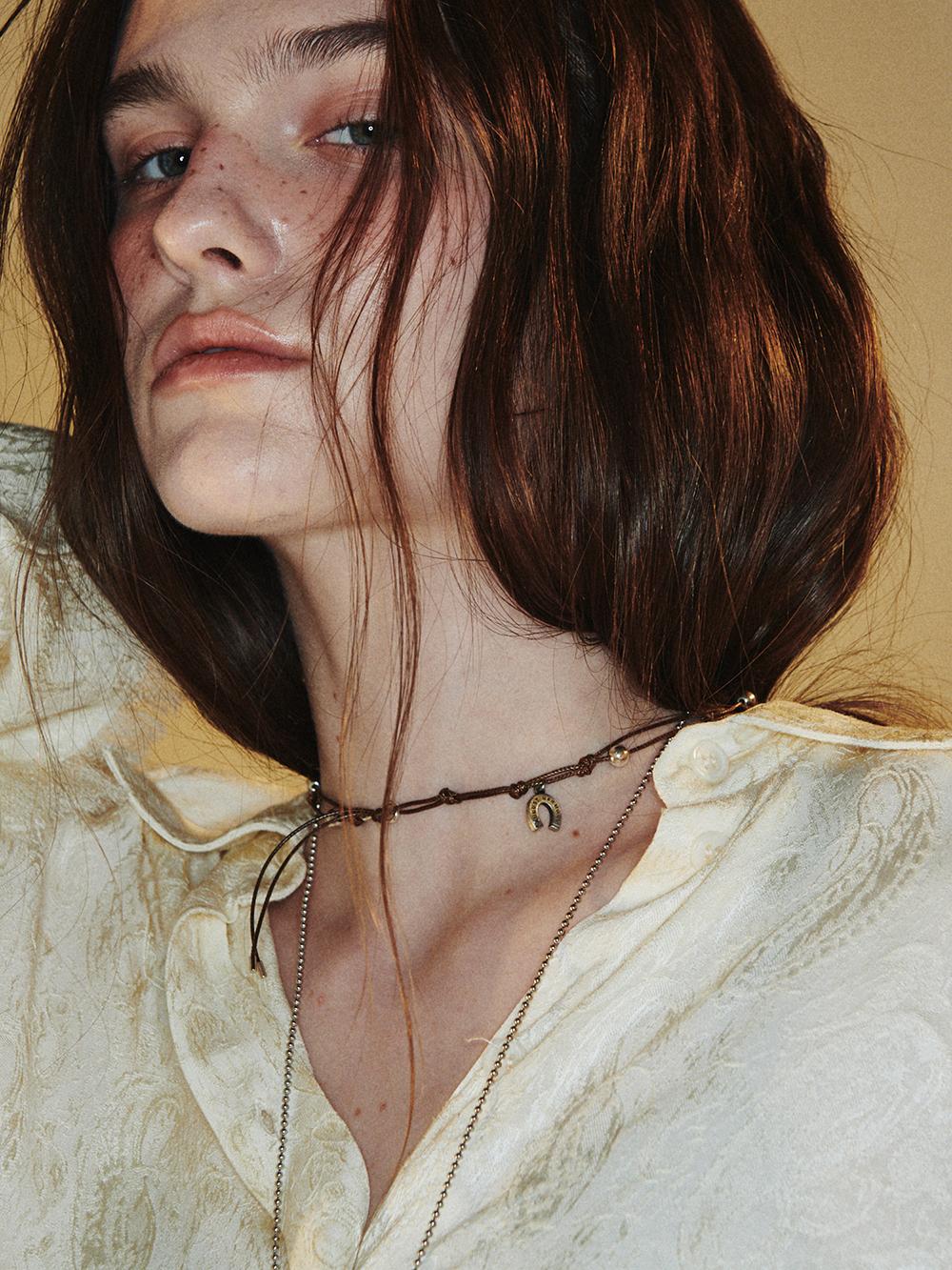 Cowgirl String Knot Necklace / Brown