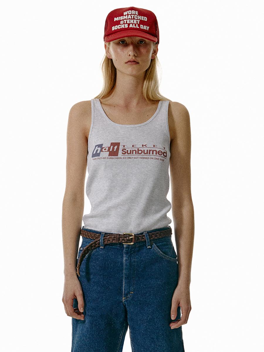 Sunburned Sleeveless Melange Gray