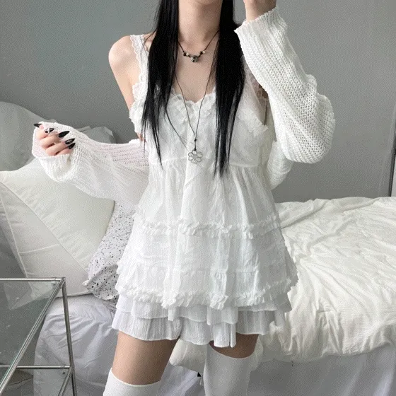 ruffle layered sleeveless top