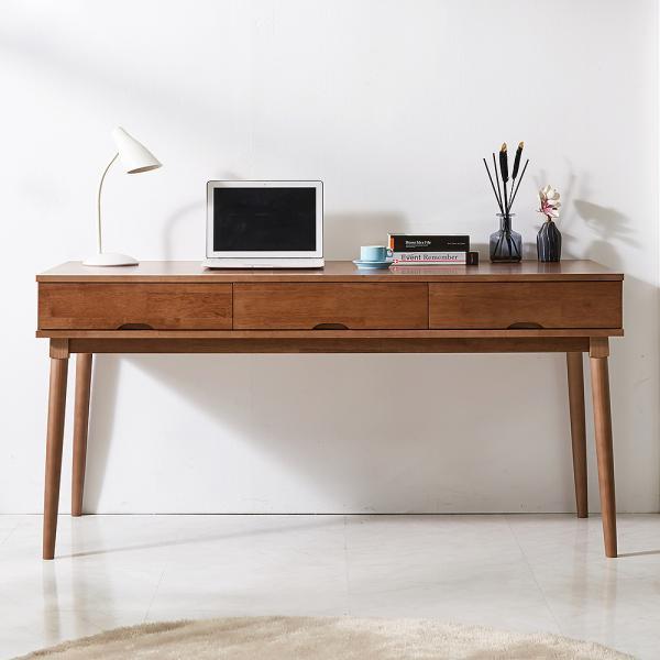 베르겐 고무나무원목 데스크 수납책상-1500