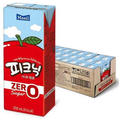 매일유업 피크닉 제로 사과 주스, 200ml, 24개