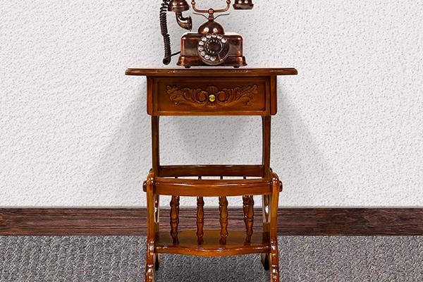 아니스 마호가니 원목 엔틱 타원 잡지꽂이 협탁 클래식 테이블