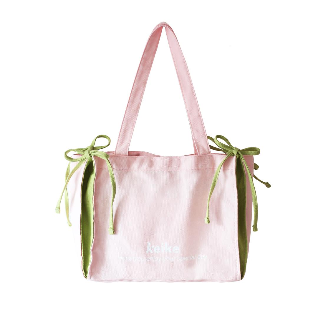 ribbonbag2 - pink x green