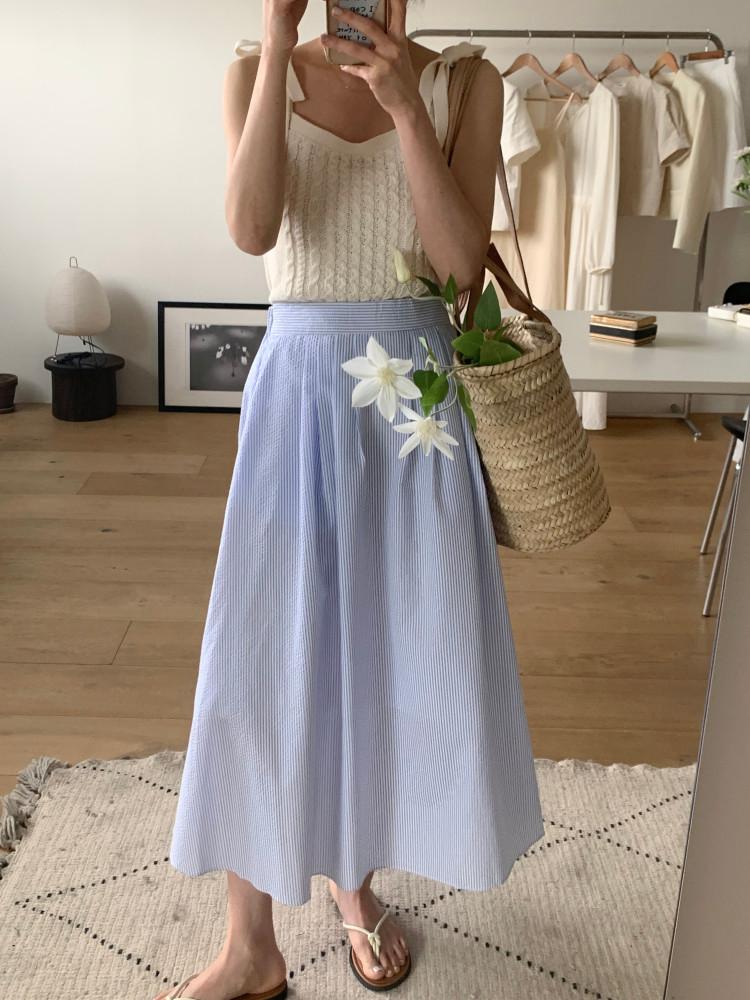 시어서커 스트라이프 스커트 (8/16이후 입고)