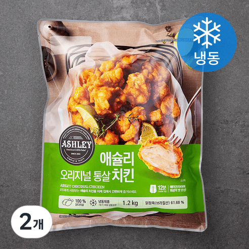 애슐리 오리지널 통살치킨 (냉동), 1.2kg, 2개 - 치킨/너겟 | 쿠팡
