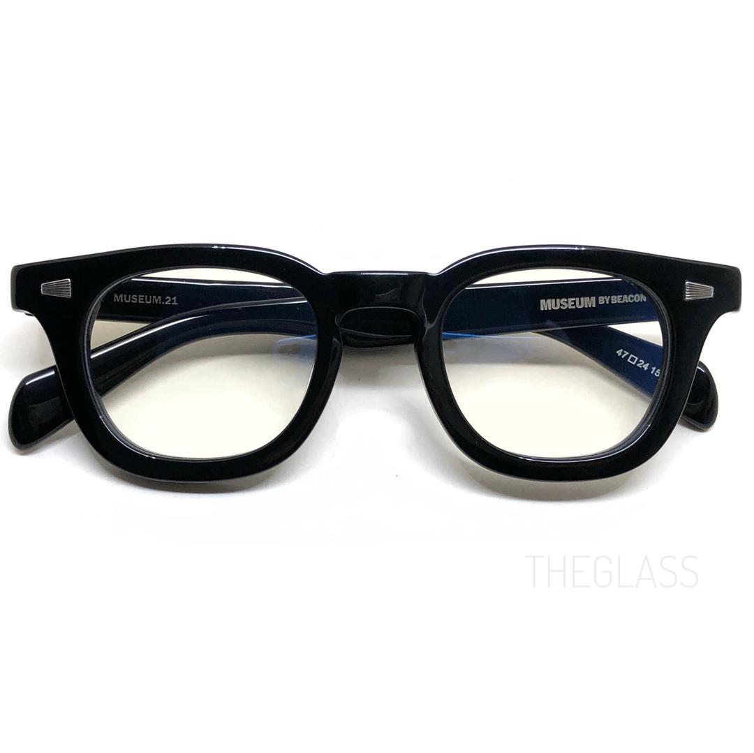 퍼블릭비컨 뮤지엄21 C1 블랙 MUSEUM21 사각 두꺼운 뿔테 남자 안경