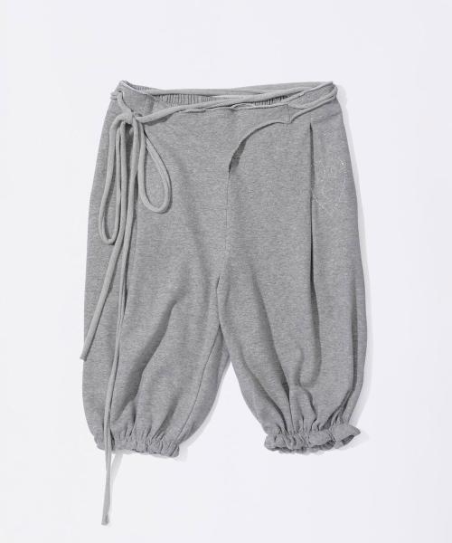 Pumpkin Half Sweatpants Melange Gray
