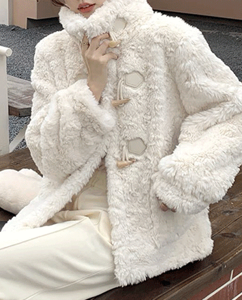 콜린 더플 코트 퍼 자켓