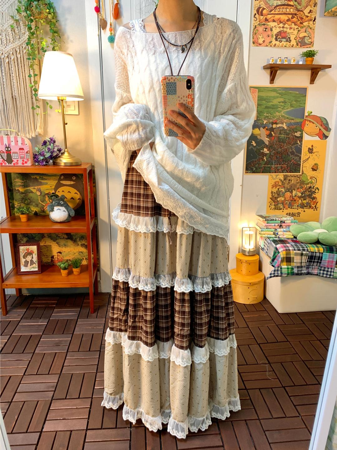 마지 Cream dot cancan sk ( 2 color )