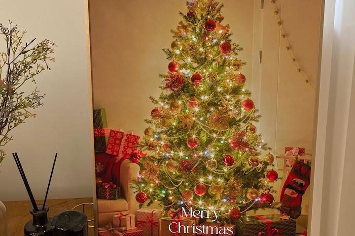 크리스마스 접착 빈티지 포스터 겨울 인테리어 액자_Xmas tree