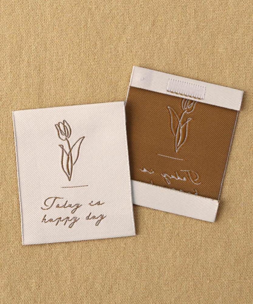 이니셜 모티프 고급 장식 면라벨_IMN-06-03 장식 부자재 의상 소매 하단부분 파우치 가방 소품 가장자리 티매트 쿠션 앞치마 홈패션 포인트 봉제식