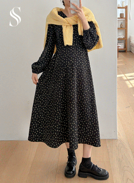 소임 [오픈특가][여리여리/모임룩][S-made]임부복*여리여리플라워콩버튼 임산부원피스