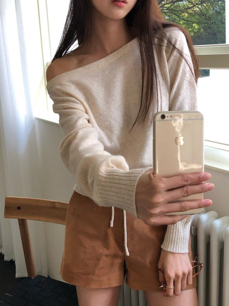 MEET ME 미트미 끈 오프숄더 니트 3colors