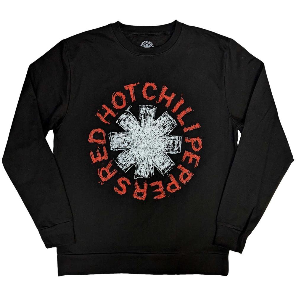 [M,XL 국내배송] 공식 RED HOT CHILI PEPPERS RHCP 레드 핫 칠리 페퍼스 Scribble Asterisk 맨투맨 크루넥 스웨트셔츠