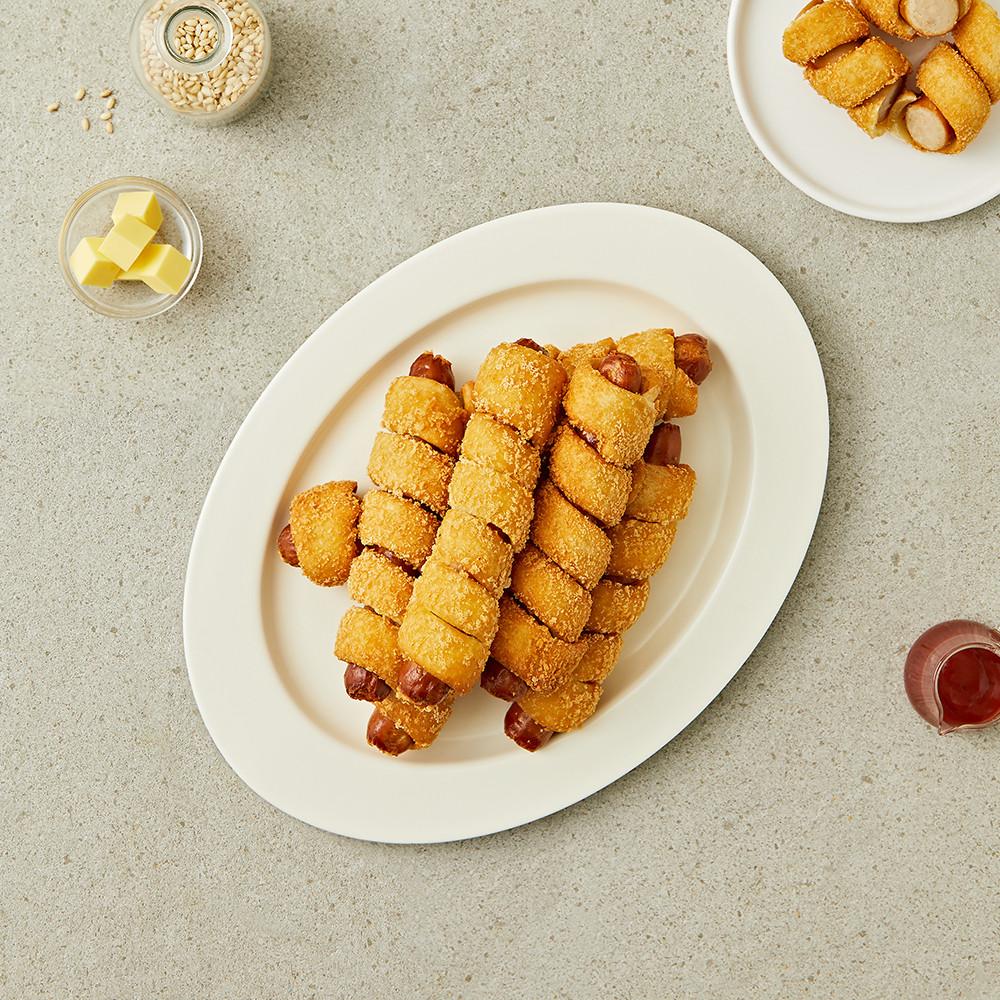 한끼통살 닭가슴살 회오리핫도그 1종 4개 8개 [원산지:상세설명에 표시]