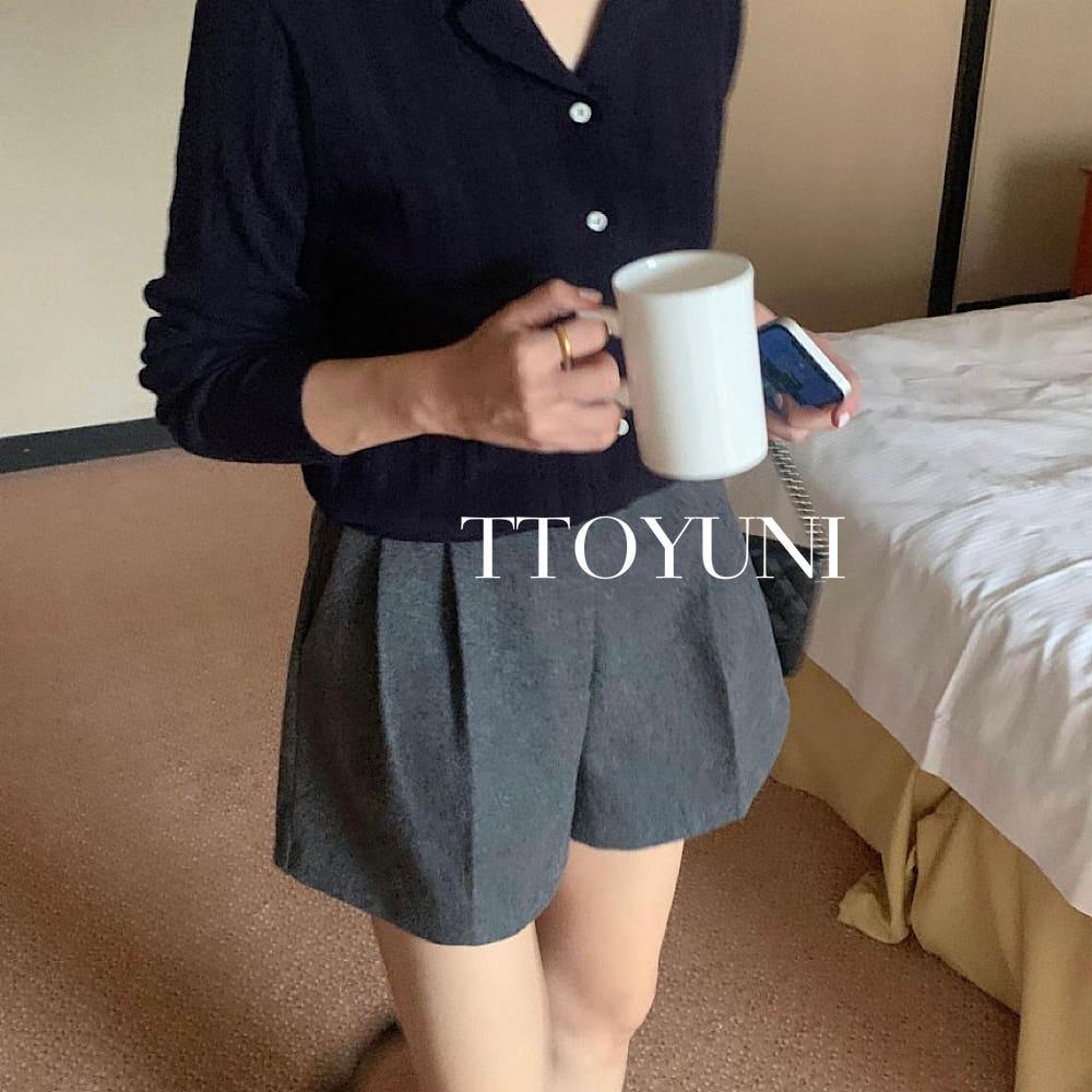 (당일) miel  미엘 울 아폴 팬츠 (울70) 핀턱 반바지