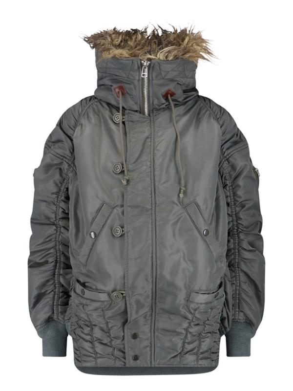 퍼 후드 나일론 파카