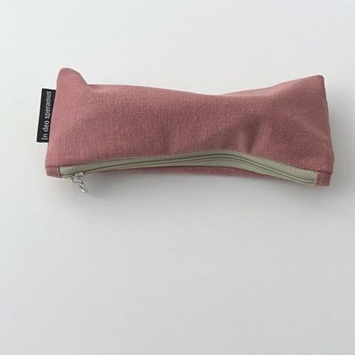 플레인 핑크 필통 (Plain pink pencil case)