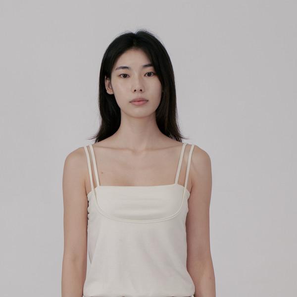 Layered Double Strap Sleeveless (Cream)