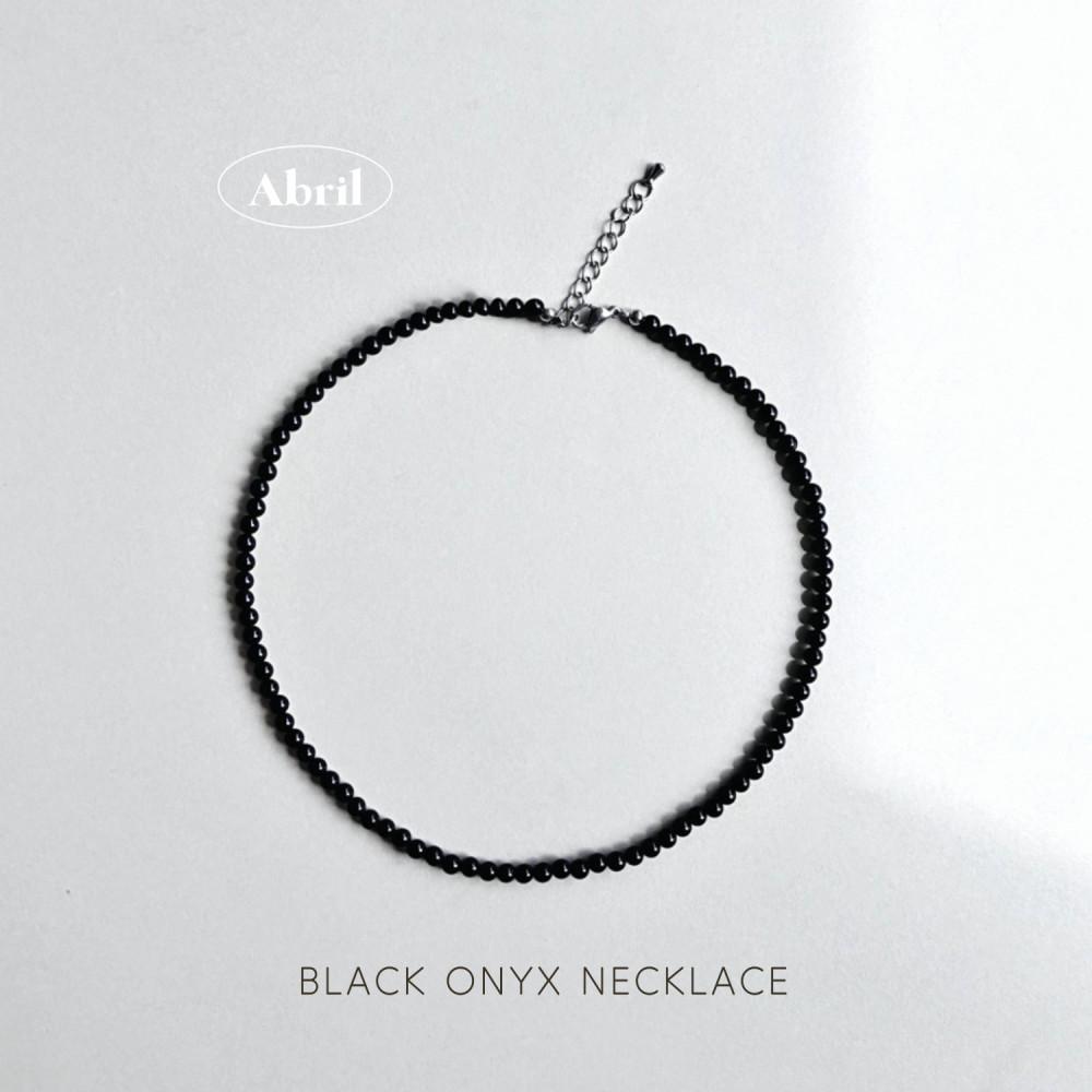 [아브릴] Black Onyx Necklace