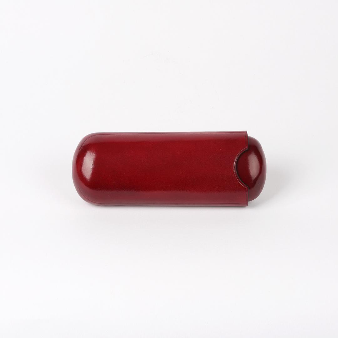 [일부세토] Leather Glasses Case — Tibetan Red