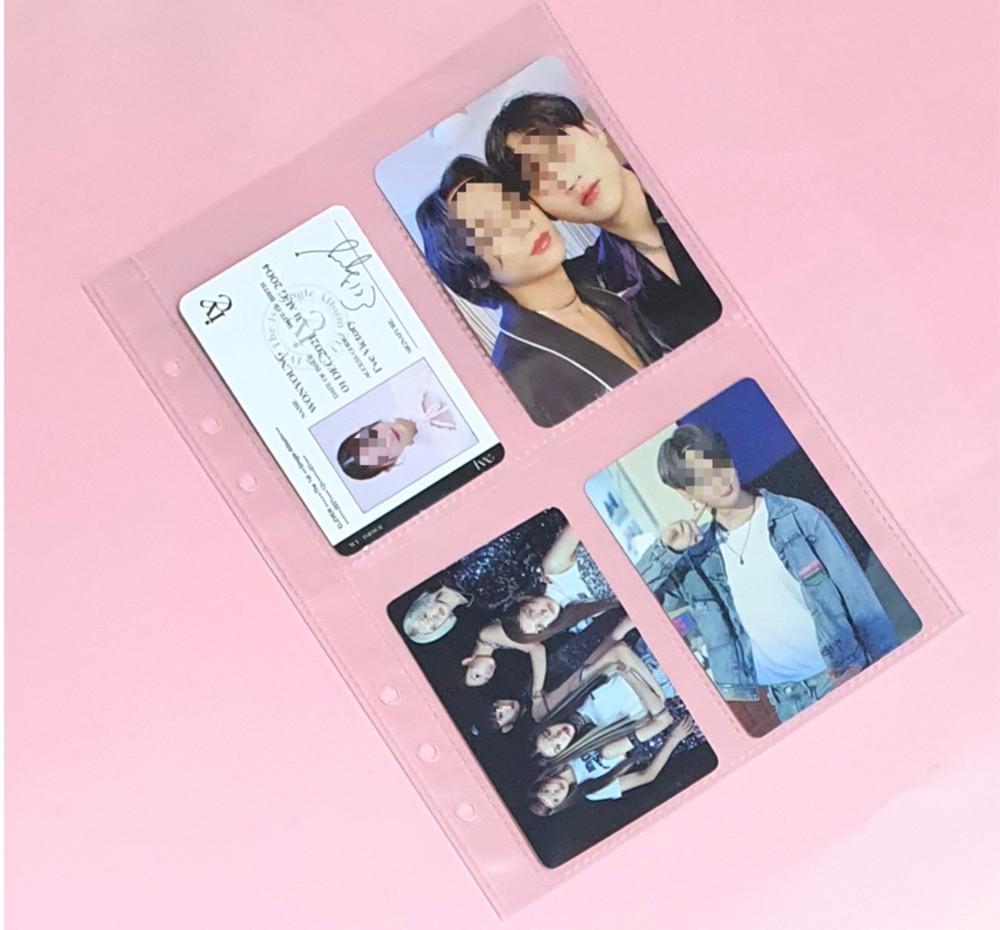 다니샵 국산 6공 A5 포카 바인더 투명 속지 4칸 네컷 사진 스티커 티켓 보관