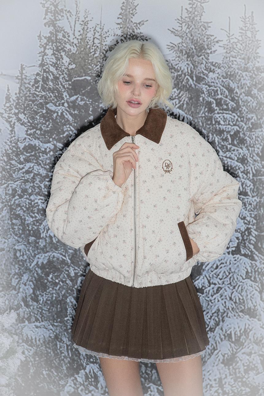 FLOWER CORDUROY COLLAR JK (IVO)