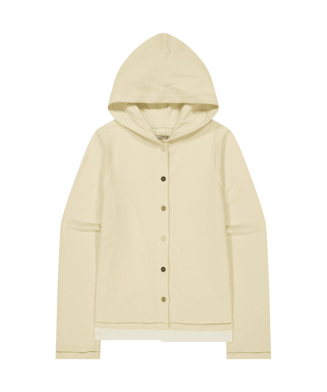 TWOFOLD BUTTON-UP HOODIE IVORY