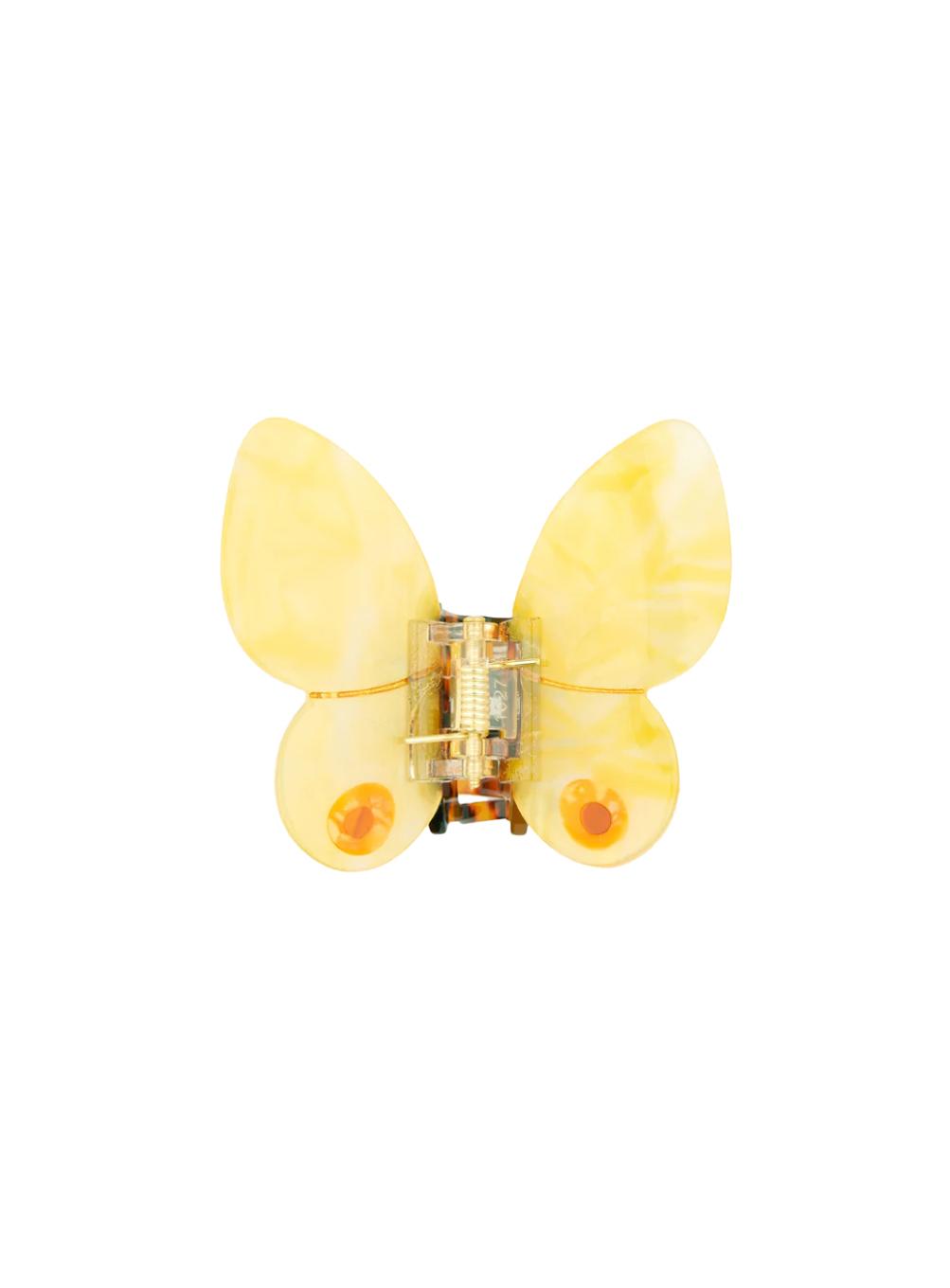 Yellow butterfly hair claw