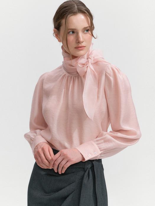 [26 NEW 칼라] Roll collar Tie Blouse 3color