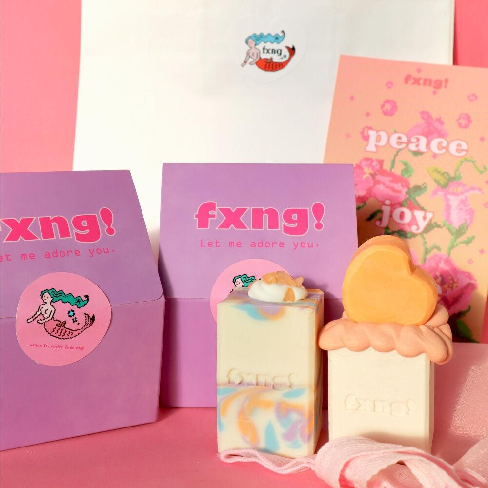 Queen of Love SET (비누2개 + 기프트박스 + 비누망 + 종이가방)